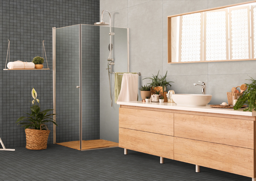 2"x2" Cemento Dark Grey Mosaic